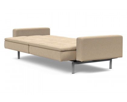 Innovation Living Dublexo Stainless Steel Sofa Bed with Arms - 587 Phobos Mocha