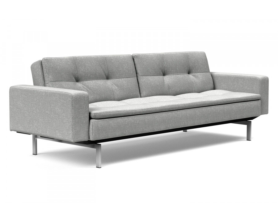 Innovation Living Dublexo Stainless Steel Sofa Bed with Arms - 590 Micro Check Gray