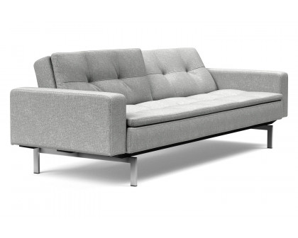 Innovation Living Dublexo Stainless Steel Sofa Bed with Arms - 590 Micro Check Gray