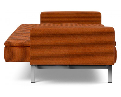 Innovation Living Dublexo Stainless Steel Sofa Bed with Arms - 595 Corduroy Burnt Orange