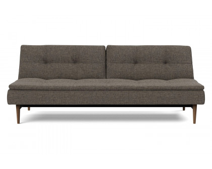 Innovation Living Dublexo Styletto Sofa Bed Dark Wood - 216 Flashtex Dark Gray