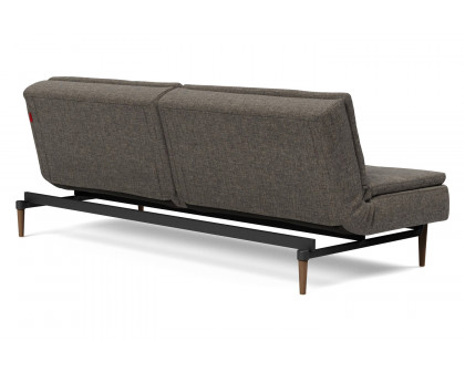 Innovation Living Dublexo Styletto Sofa Bed Dark Wood - 216 Flashtex Dark Gray