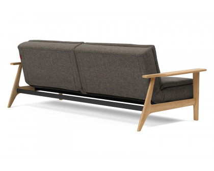 Innovation Living Dublexo Frej Sofa Bed Oak - 216 Flashtex Dark Gray