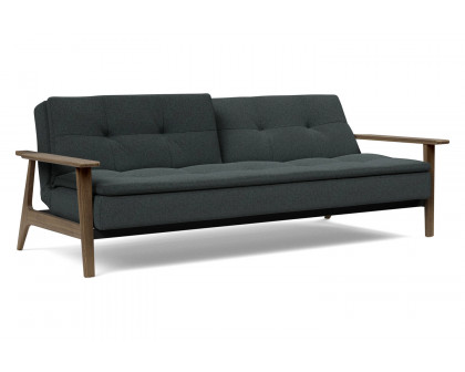 Innovation Living Dublexo Frej Sofa Bed Smoked Oak - 534 Bouclé Black Raven