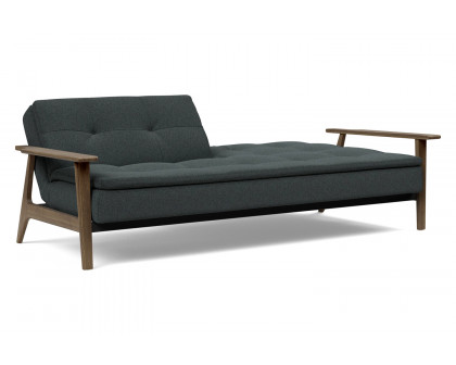 Innovation Living Dublexo Frej Sofa Bed Smoked Oak - 534 Bouclé Black Raven