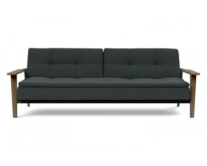 Innovation Living Dublexo Frej Sofa Bed Smoked Oak - 534 Bouclé Black Raven