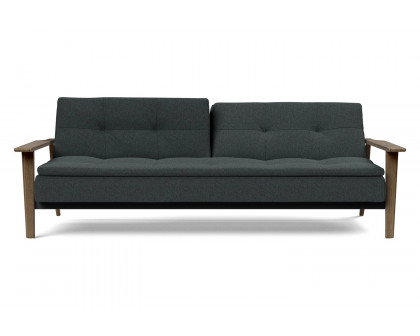 Innovation Living Dublexo Frej Sofa Bed Smoked Oak - 534 Bouclé Black Raven