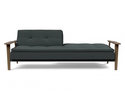 Innovation Living Dublexo Frej Sofa Bed Smoked Oak - 534 Bouclé Black Raven