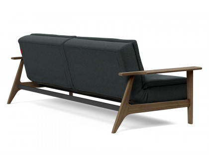 Innovation Living Dublexo Frej Sofa Bed Smoked Oak - 534 Bouclé Black Raven