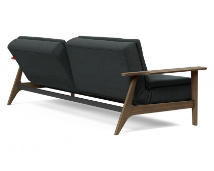 Innovation Living Dublexo Frej Sofa Bed Smoked Oak - 534 Bouclé Black Raven