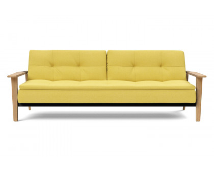 Innovation Living Dublexo Frej Sofa Bed Oak - 554 Soft Mustard Flower