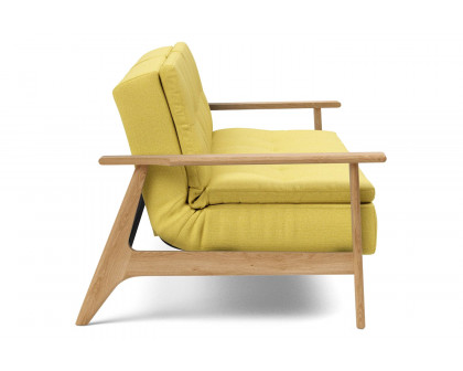 Innovation Living Dublexo Frej Sofa Bed Oak - 554 Soft Mustard Flower