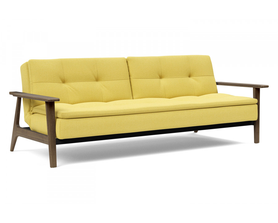 Innovation Living Dublexo Frej Sofa Bed Smoked Oak - 554 Soft Mustard Flower