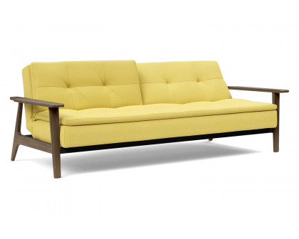 Innovation Living Dublexo Frej Sofa Bed Smoked Oak - 554 Soft Mustard Flower