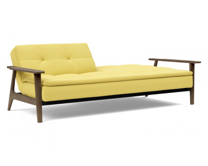 Innovation Living Dublexo Frej Sofa Bed Smoked Oak - 554 Soft Mustard Flower