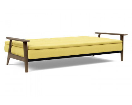 Innovation Living Dublexo Frej Sofa Bed Smoked Oak - 554 Soft Mustard Flower