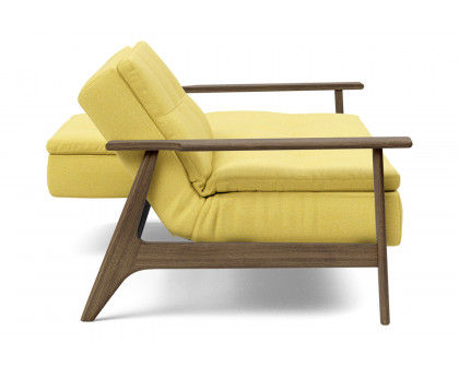 Innovation Living Dublexo Frej Sofa Bed Smoked Oak - 554 Soft Mustard Flower