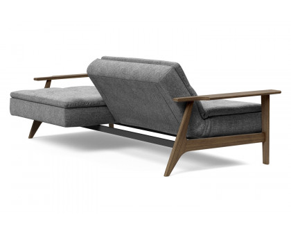 Innovation Living Dublexo Frej Sofa Bed Smoked Oak - 563 Twist Charcoal