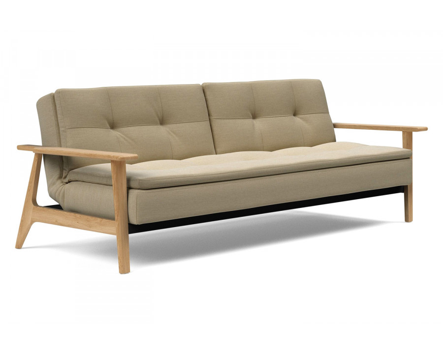 Innovation Living Dublexo Frej Sofa Bed Oak - 571 Vivus Dusty Sand