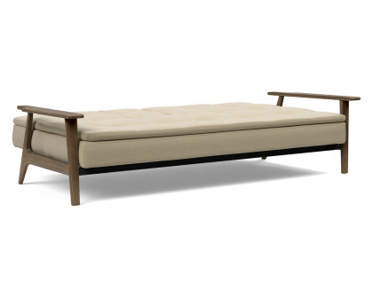 Innovation Living Dublexo Frej Sofa Bed Smoked Oak - 571 Vivus Dusty Sand