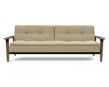 Innovation Living Dublexo Frej Sofa Bed Smoked Oak - 571 Vivus Dusty Sand