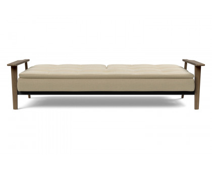 Innovation Living Dublexo Frej Sofa Bed Smoked Oak - 571 Vivus Dusty Sand