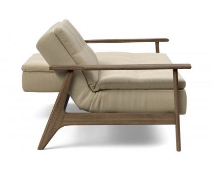 Innovation Living Dublexo Frej Sofa Bed Smoked Oak - 571 Vivus Dusty Sand