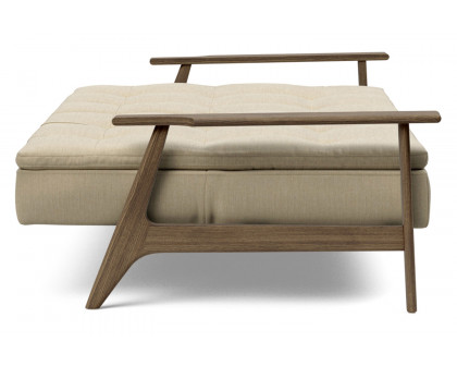 Innovation Living Dublexo Frej Sofa Bed Smoked Oak - 571 Vivus Dusty Sand