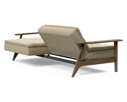 Innovation Living Dublexo Frej Sofa Bed Smoked Oak - 571 Vivus Dusty Sand