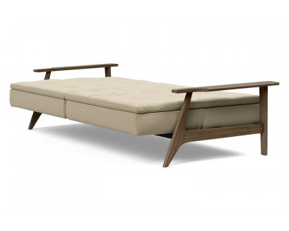 Innovation Living Dublexo Frej Sofa Bed Smoked Oak - 571 Vivus Dusty Sand