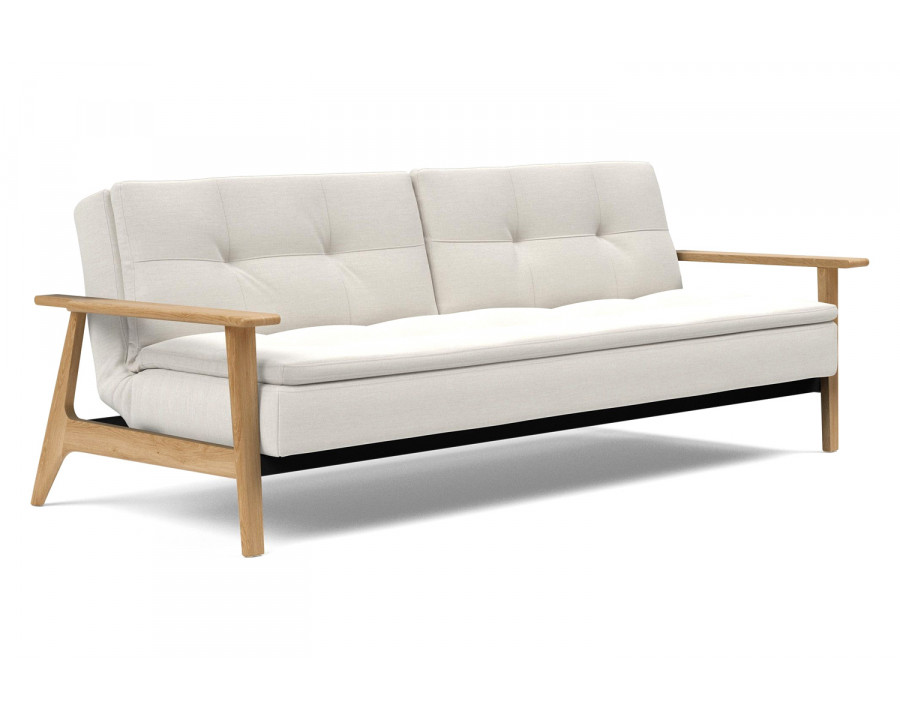 Innovation Living Dublexo Frej Sofa Bed Oak - 574 Vivus Dusty Off White