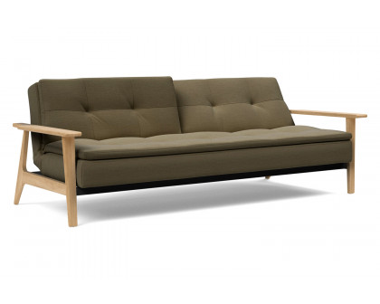 Innovation Living™ Dublexo Frej Sofa Bed Oak - 575 Vivus Dusty Olive