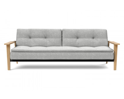 Innovation Living Dublexo Frej Sofa Bed Oak - 590 Micro Check Gray