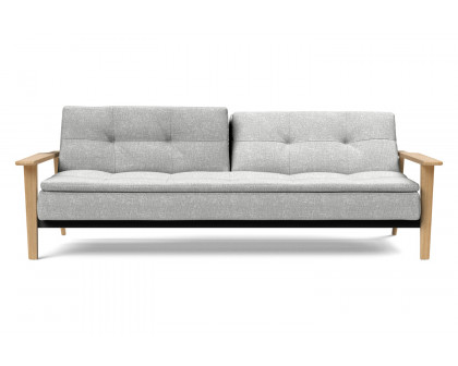 Innovation Living Dublexo Frej Sofa Bed Oak - 590 Micro Check Gray