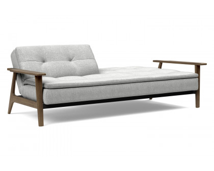 Innovation Living Dublexo Frej Sofa Bed Smoked Oak - 590 Micro Check Gray