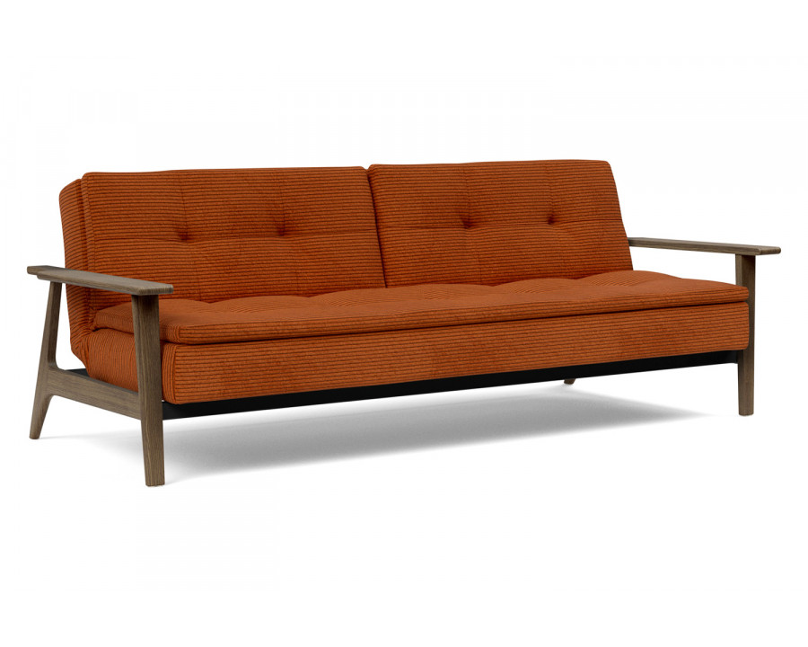 Innovation Living Dublexo Frej Sofa Bed Smoked Oak - 595 Corduroy Burnt Orange