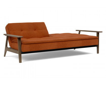 Innovation Living Dublexo Frej Sofa Bed Smoked Oak - 595 Corduroy Burnt Orange