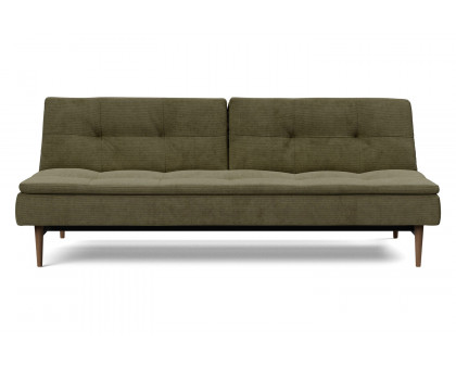 Innovation Living Dublexo Styletto Sofa Bed Dark Wood - 316 Cordufine Pine Green