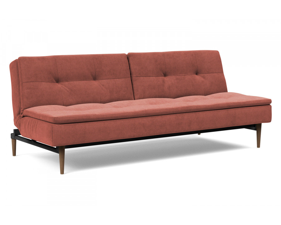 Innovation Living Dublexo Styletto Sofa Bed Dark Wood - 317 Cordufine Rust