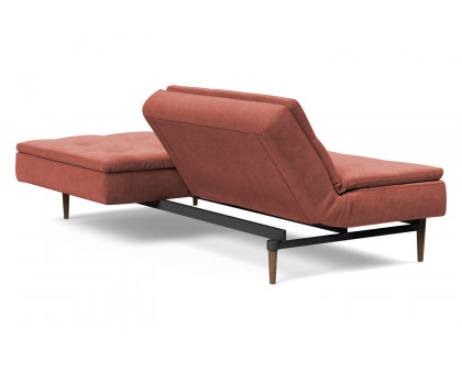 Innovation Living Dublexo Styletto Sofa Bed Dark Wood - 317 Cordufine Rust