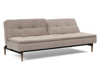 Innovation Living Dublexo Styletto Sofa Bed Dark Wood - 318 Cordufine Beige