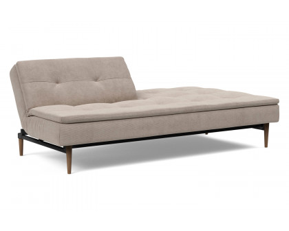 Innovation Living Dublexo Styletto Sofa Bed Dark Wood - 318 Cordufine Beige