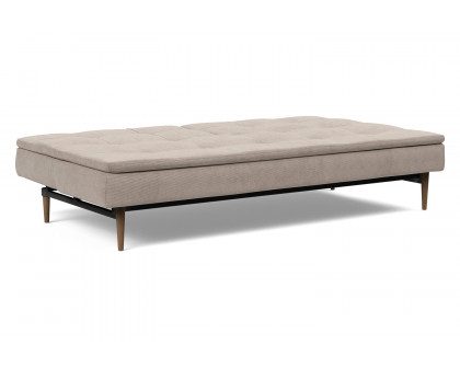 Innovation Living Dublexo Styletto Sofa Bed Dark Wood - 318 Cordufine Beige