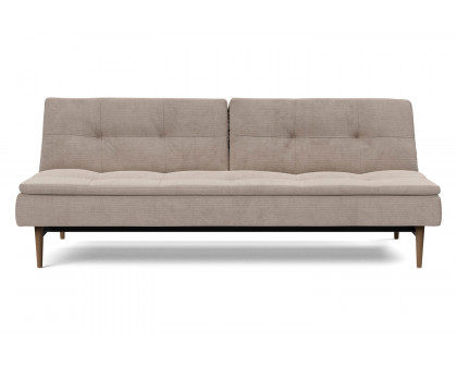 Innovation Living Dublexo Styletto Sofa Bed Dark Wood - 318 Cordufine Beige