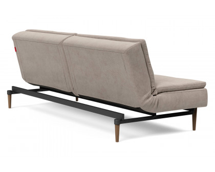 Innovation Living Dublexo Styletto Sofa Bed Dark Wood - 318 Cordufine Beige