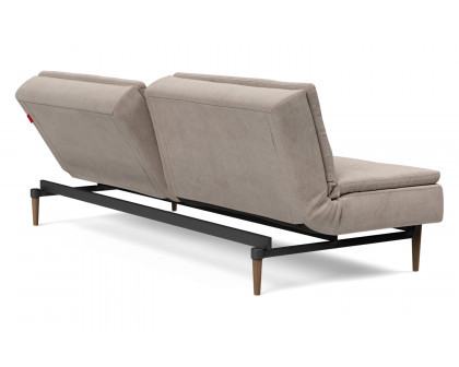 Innovation Living Dublexo Styletto Sofa Bed Dark Wood - 318 Cordufine Beige