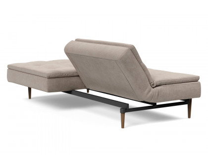 Innovation Living Dublexo Styletto Sofa Bed Dark Wood - 318 Cordufine Beige