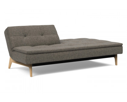 Innovation Living Dublexo Eik Sofa Bed Oak - 216 Flashtex Dark Gray