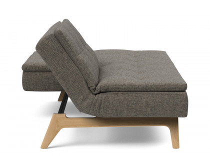 Innovation Living Dublexo Eik Sofa Bed Oak - 216 Flashtex Dark Gray