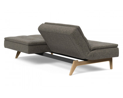 Innovation Living Dublexo Eik Sofa Bed Oak - 216 Flashtex Dark Gray